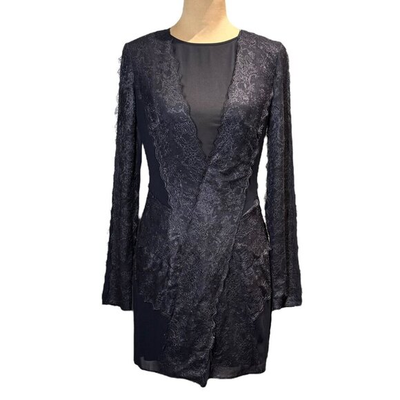 NWT Antik Batik Cocktail Mini Dress Sz.M Black Silk Lace LBD Event Sexy Chic - Picture 1 of 11